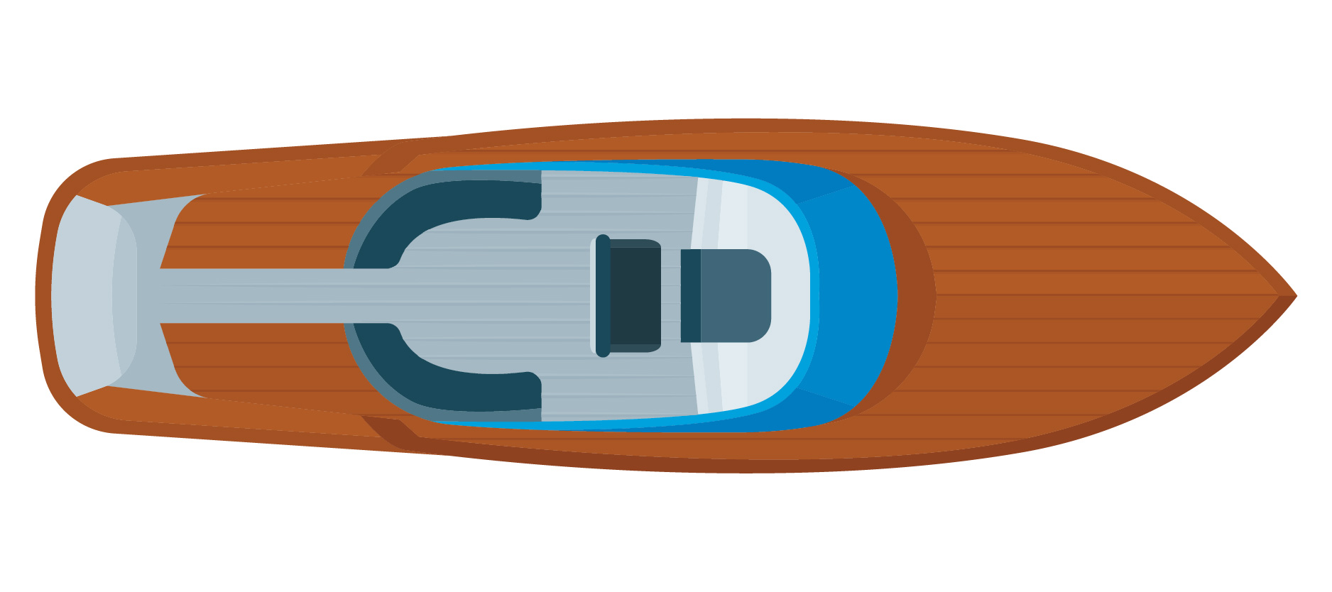 birds eye view of a boat